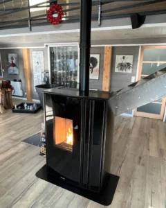 Insert à bois installé à Coutras — chantier Le Cœur du Foyer