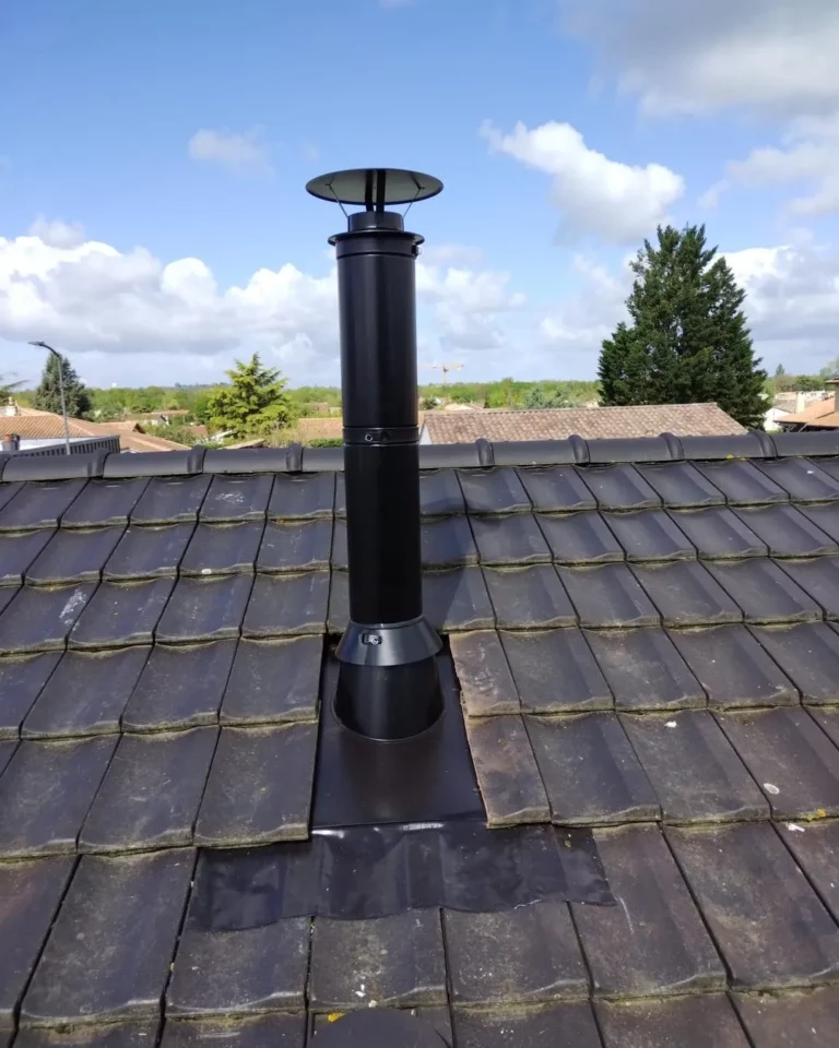 Insert à bois installé à Castillon-la-Bataille — chantier Le Cœur du Foyer