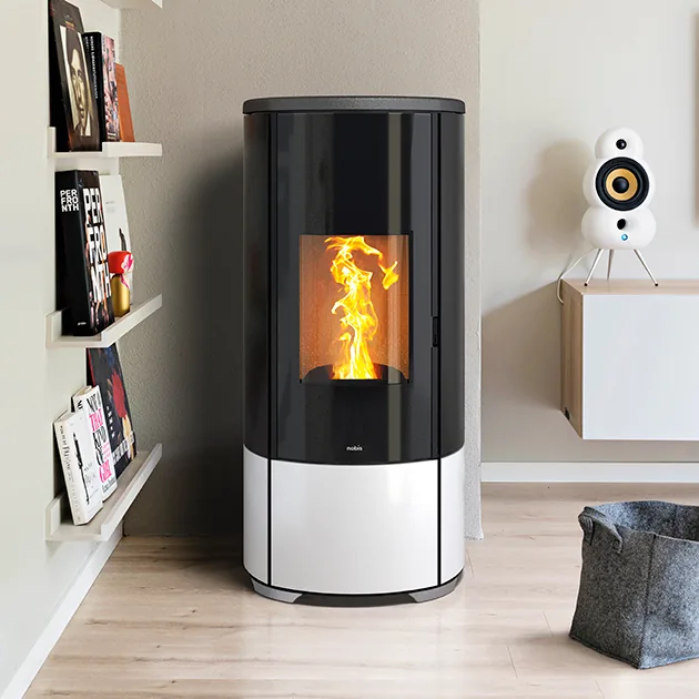 Poêle à granulés Nobis A8/A10 ROUND TOP en vente et installation à Libourne — Le Cœur du Foyer