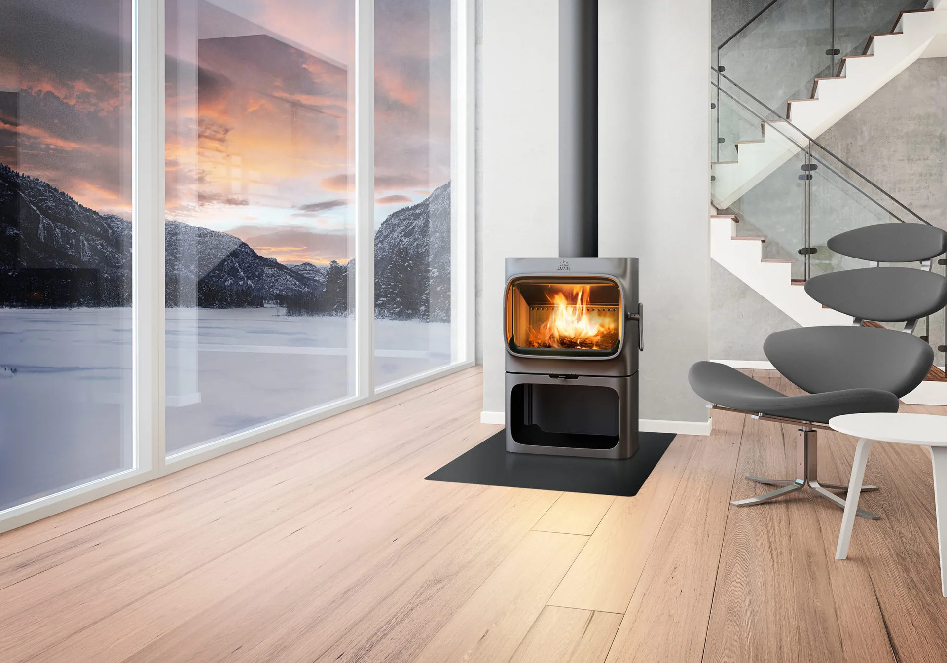 Poêle à bois Jotul F 305 RB NOIR en vente et installation à Libourne — Le Cœur du Foyer