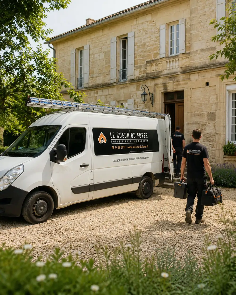 Artisan chauffagiste Le Cœur du Foyer — installation de poêle à bois dans le Libournais