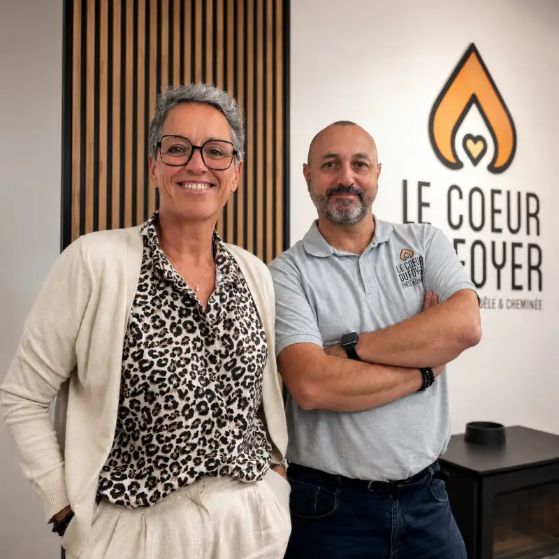 Bérengère et Yann Landais, fondateurs du Cœur du Foyer (Ecotherm) à Libourne