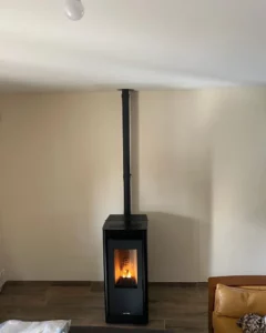 Chantier de chauffage au bois dans le Libournais — artisan chauffagiste Le Cœur du Foyer
