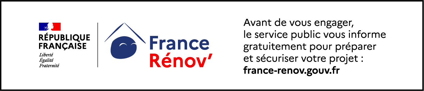 République française, France Rénov' : avant de vous engager, le service public vous informe gratuitement pour préparer et sécuriser votre projet. france-renov.gouv.fr (nouvel onglet)